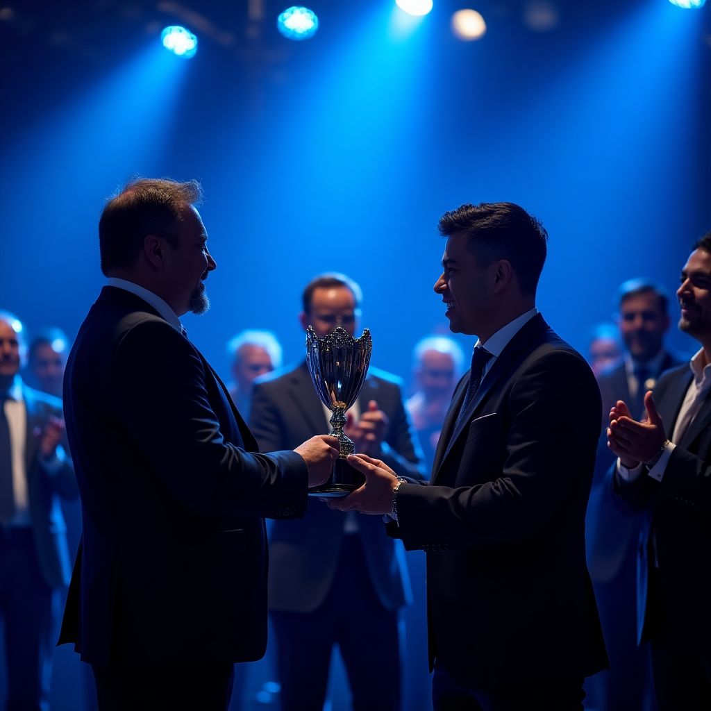 Equipo de FinConsult recibiendo premio del sector